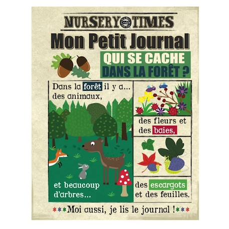 Livre d'éveil - mon petit journal à froisser - la foret Multi-coloured 1 - vertbaudet enfant 