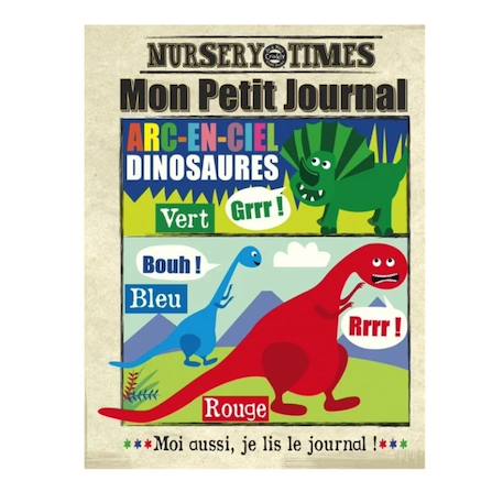 Livre d'éveil - mon petit journal à froisser - les dinosaures Multi-coloured 1 - vertbaudet enfant 