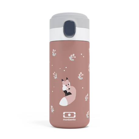 Gourde isotherme à bec verseur 360ml pop Bleu dino+Bleu infinity+Bleu wolf+Cannelle fox+Graphic papercut+Rose birds+Vert natural+Vert raccoon 15 - vertbaudet enfant 