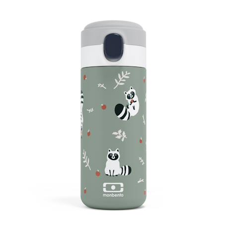 Gourde isotherme à bec verseur 360ml pop Bleu dino+Bleu infinity+Bleu wolf+Cannelle fox+Graphic papercut+Rose birds+Vert natural+Vert raccoon 37 - vertbaudet enfant 