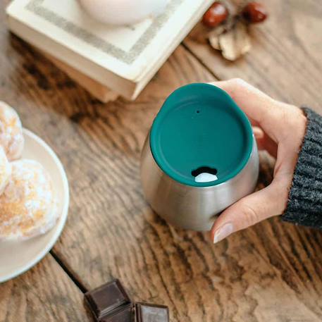 Mug isotherme en inox cosy ginkgo Vert 3 - vertbaudet enfant 