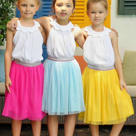 Jupe    style tutu  clochette Bleu ciel+Jaune+Rose fuchsia 14 - vertbaudet enfant 