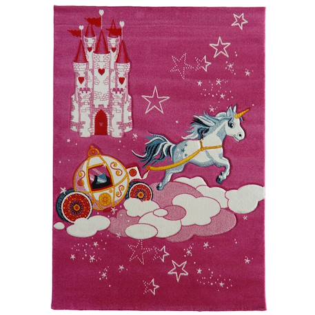 Tapis enfant tissé motif licorne Rose 2 - vertbaudet enfant 