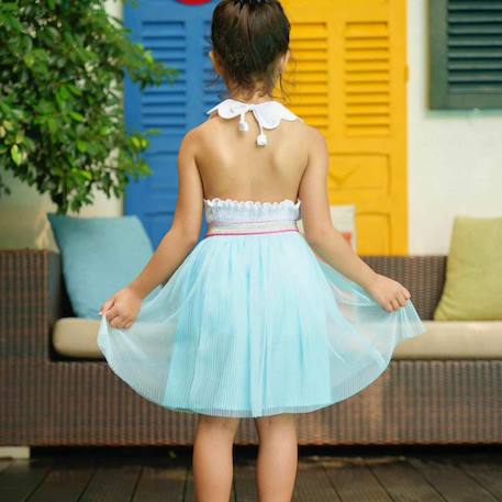 Jupe    style tutu  clochette Bleu ciel+Jaune+Rose fuchsia 2 - vertbaudet enfant 