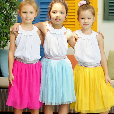 Jupe    style tutu  clochette Bleu ciel+Jaune+Rose fuchsia 6 - vertbaudet enfant 