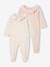 Lot de 2 pyjamas bébé fille avec col volanté beige chiné 1 - vertbaudet enfant 