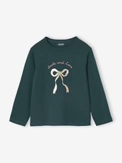-T-shirt animation métallisée fille manches longues