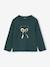 T-shirt animation métallisée fille manches longues anthracite+blanc+vert sapin 9 - vertbaudet enfant 