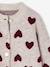 Gilet jacquard coeurs fille beige doré 3 - vertbaudet enfant 