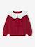 Sweat fille col claudine broderie anglaise écru+gris chiné+mauve+rose pâle+rouge 16 - vertbaudet enfant 