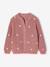 Gilet fille fantaisie en côte perlée blush+écru+vanille 1 - vertbaudet enfant 