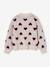 Gilet jacquard coeurs fille beige doré 2 - vertbaudet enfant 