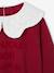 Sweat fille col claudine broderie anglaise écru+gris chiné+mauve+rose pâle+rouge 18 - vertbaudet enfant 