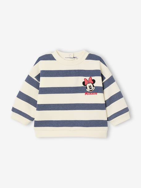 Ensemble bébé sweat-shirt + legging Disney Minnie rayé bleu/écru 2 - vertbaudet enfant 