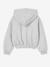 Sweat court à capuche sport fille gris chiné 2 - vertbaudet enfant 