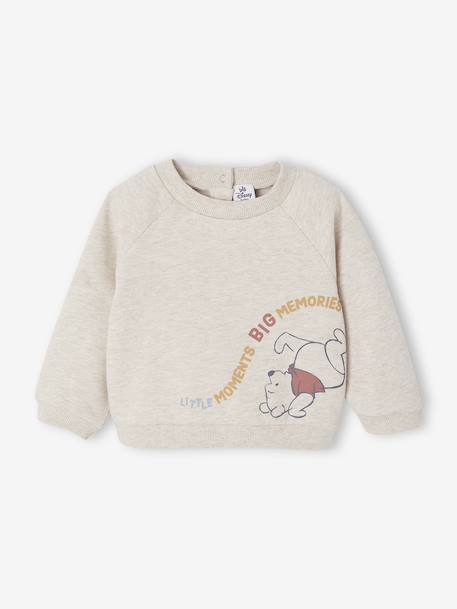 Sweat bébé Disney Winnie l'ourson beige chiné 1 - vertbaudet enfant 