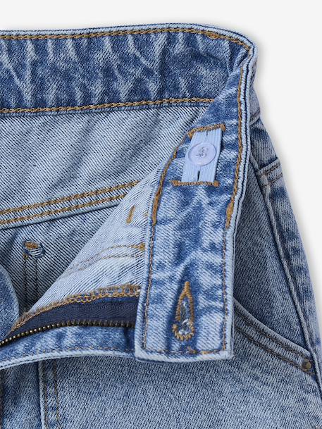 Jean large poches charpentier fille bleu moyen+denim gris 6 - vertbaudet enfant 