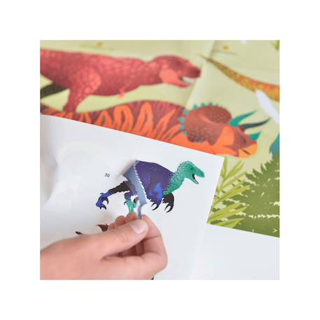 Poster géant 32 stickers dinosaures Multi-coloured 6 - vertbaudet enfant 