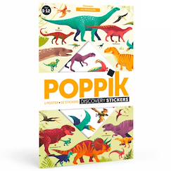 Linge de maison et décoration-Décoration-Poster géant 32 stickers dinosaures