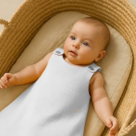 Gigoteuse été en coton bio Blanc+Fraise+Honey+Rose+Vert+Vichy 6 - vertbaudet enfant 
