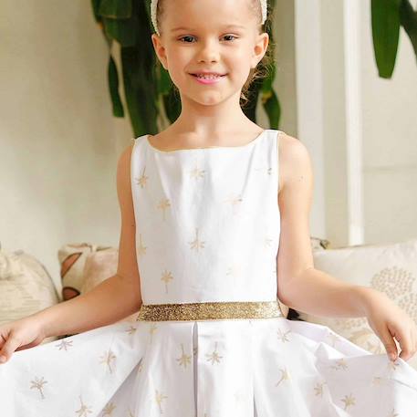 Robe demoiselle d'honneur  et    hepburn Blanc or 2 - vertbaudet enfant 