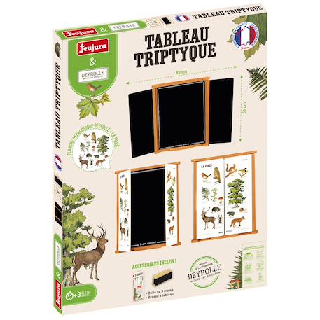 Tableau triptyque la forêt Noir 3 - vertbaudet enfant 