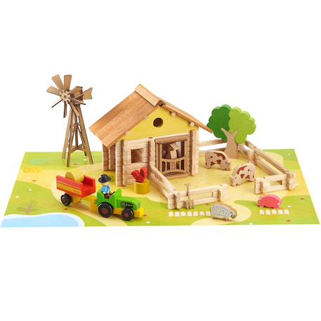 Ma ferme en bois 145 pièces Marron 3 - vertbaudet enfant 