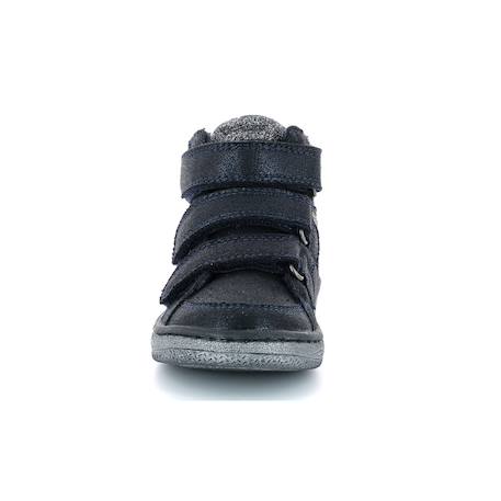 Sneakers hautes bébé lohan Marine argent brillant+Noir brillant 5 - vertbaudet enfant 