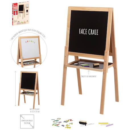 Grand tableau multifonctions en bois Beige 2 - vertbaudet enfant 