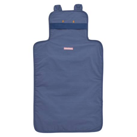 Tapis à langer de voyage coton bio ourson Bleu marine+Bois de rose+Caramel 3 - vertbaudet enfant 