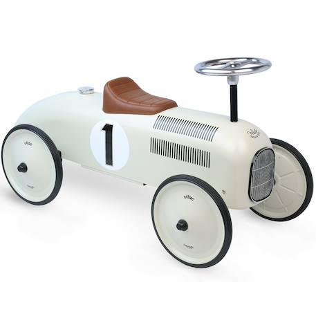 Porteur voiture vintage en métal Blanc 1 - vertbaudet enfant 