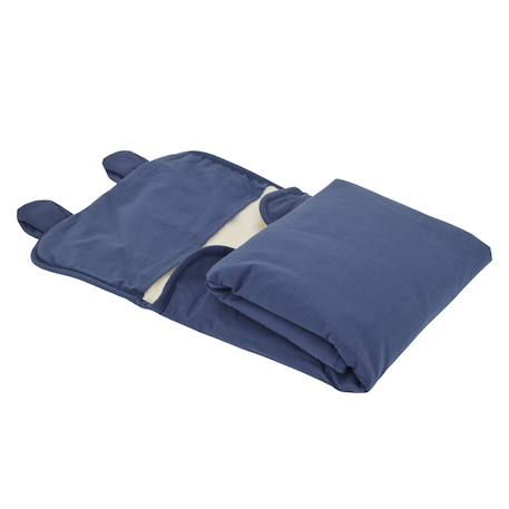Tapis à langer de voyage coton bio ourson Bleu marine+Bois de rose+Caramel 5 - vertbaudet enfant 
