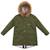 Parka chaude garçon longue à capuche - rock & peace Vert kaki 4 - vertbaudet enfant 