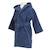 Peignoir enfant coton bio ourson Bleu marine+Lilas 3 - vertbaudet enfant 