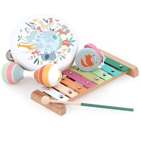 Set de musique animaux sarah betz Blanc 2 - vertbaudet enfant 