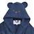 Peignoir enfant coton bio ourson Bleu marine+Lilas 2 - vertbaudet enfant 