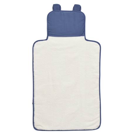 Tapis à langer de voyage coton bio ourson Bleu marine+Bois de rose+Caramel 2 - vertbaudet enfant 