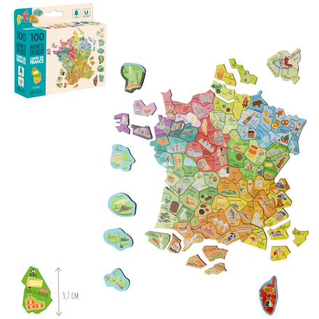 Magnets en bois carte de france Beige 2 - vertbaudet enfant 