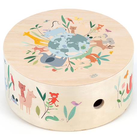 Tambour animaux du monde sarah betz Beige 1 - vertbaudet enfant 