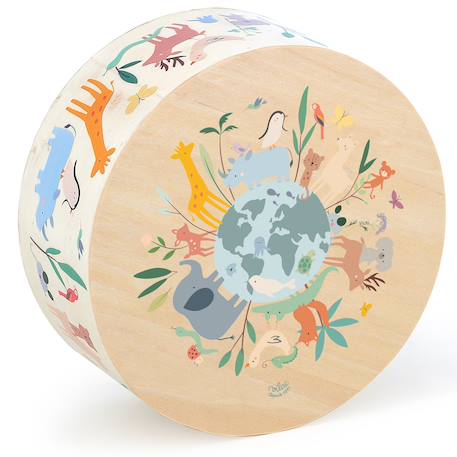 Tambour animaux du monde sarah betz Beige 3 - vertbaudet enfant 