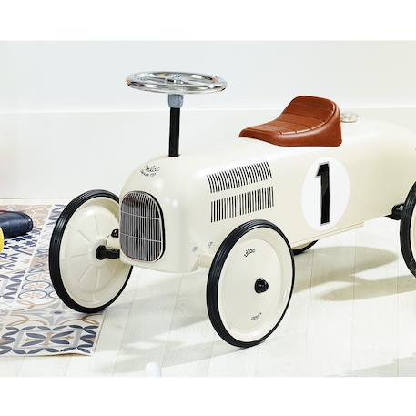 Porteur voiture vintage en métal Blanc 5 - vertbaudet enfant 