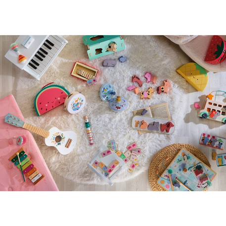 Guitare en bois pour enfant Blanc 6 - vertbaudet enfant 