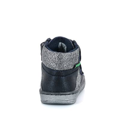 Sneakers hautes bébé lohan Marine argent brillant+Noir brillant 3 - vertbaudet enfant 
