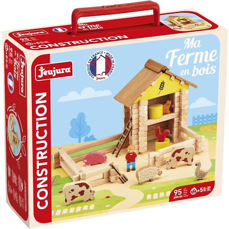 Ma ferme en bois 95 pièces Marron 1 - vertbaudet enfant 
