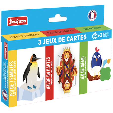Coffret 3 jeux de cartes Blanc 1 - vertbaudet enfant 