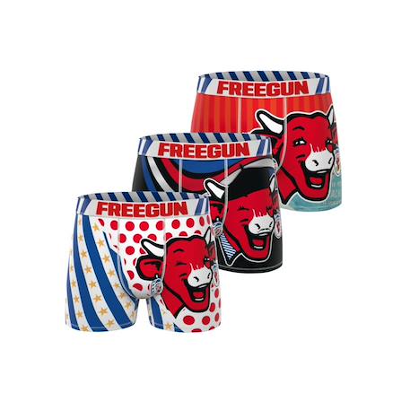 Lot de 3 boxers  la vache qui rit Rouge/noir/bleu/blanc 1 - vertbaudet enfant 