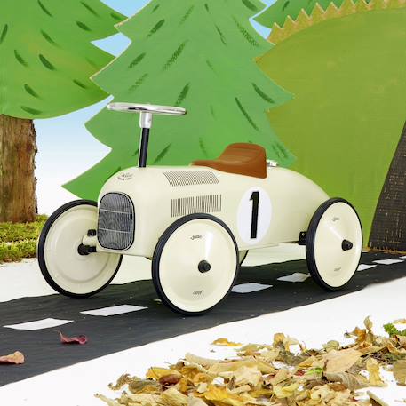 Porteur voiture vintage en métal Blanc 4 - vertbaudet enfant 