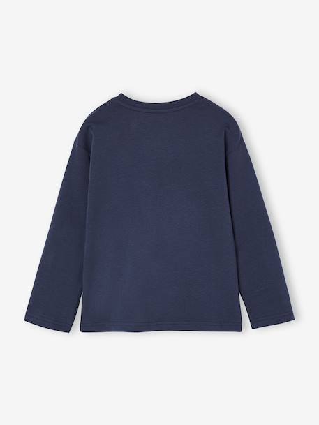 T-shirt garçon manches longues sequins réversibles marine 4 - vertbaudet enfant 