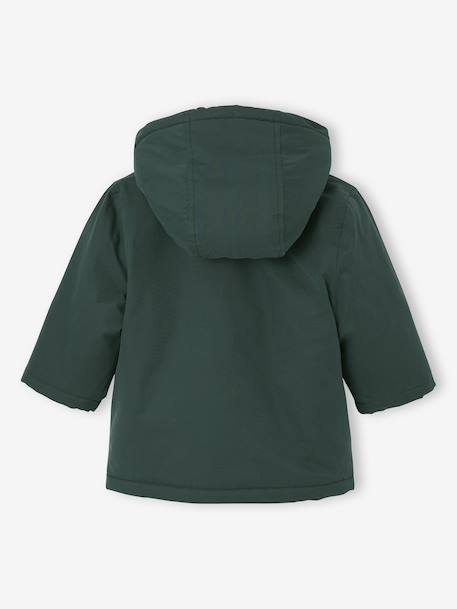 Parka 3 en 1 bébé avec gilet amovible en sherpa vert sapin 4 - vertbaudet enfant 