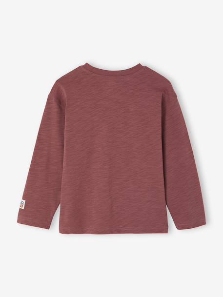 T-shirt manches longues floqué garçon bois de rose 3 - vertbaudet enfant 